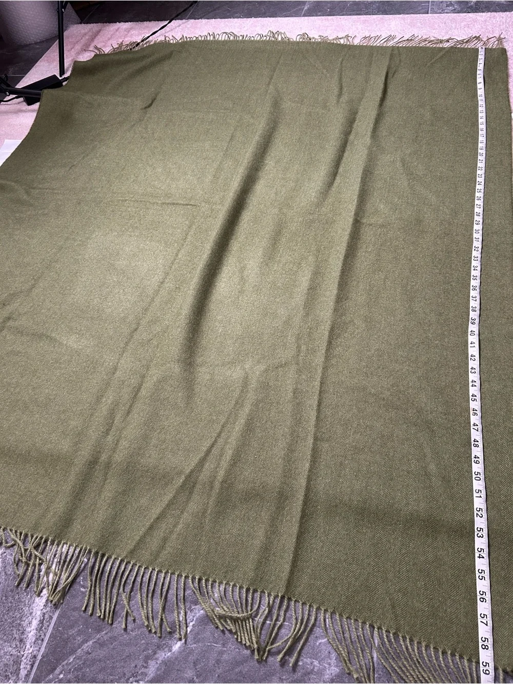 Alicia Adams Alpaca Solid Hunter Olive Green Throw Blanket Shawl‎ Wrap 50